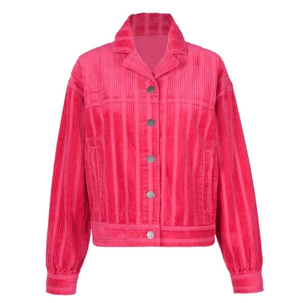 NWOT Cabi Cheeky Topper in Pink Corduroy Size S